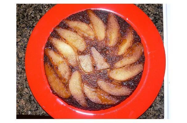 Obrácený koláč s hruškami